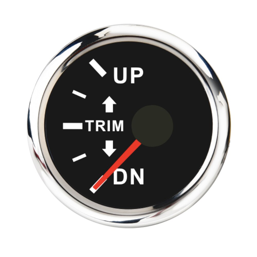 52mm Boat UP-DN Trim Meter Outboard Engine Left Side Trim Gauge 0-190 ohm With Red Backlight 12V/24V: BS