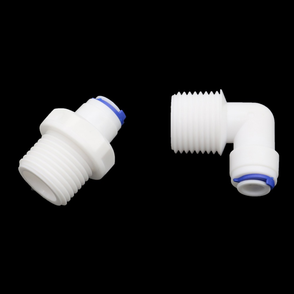 3Pcs 1/2 Inch Male Thread To 6mm Slip lock Quick-connectors Straight Elbow Irrigation Butt Pneumatic Pipe Connectors Fittings