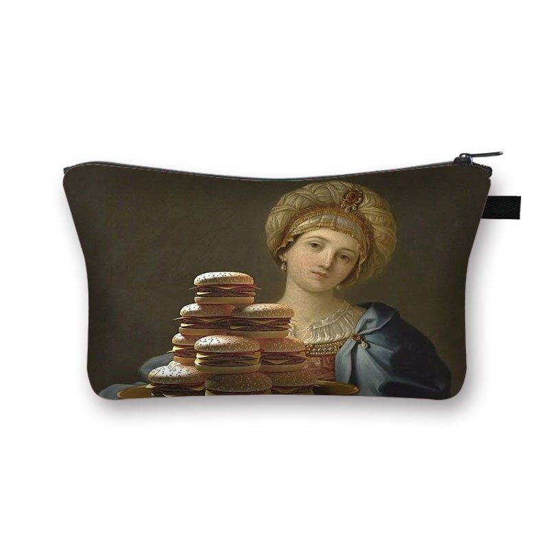 Fun-Bolso de cosméticos spoof Mona Lisa para mujer, neceser de viaje para cosméticos, monedero portátil: shzbqwmnls08x