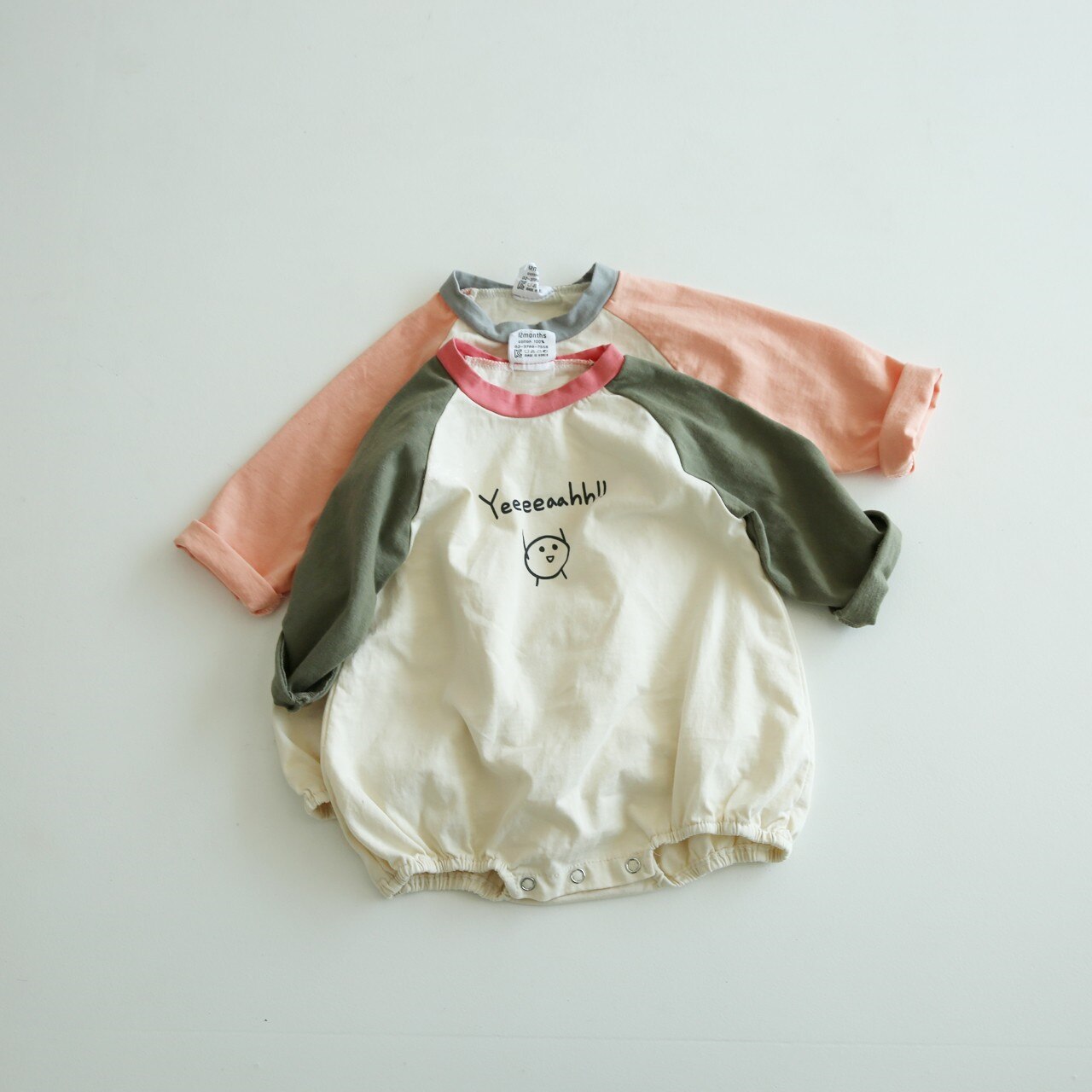 5061 Meisjes Een Stuk Kleding Lange Mouw Baby Romper Katoen Pasgeboren Meisje Onsies Baby Pyjama Contrast Kleur Jongens Rompertjes