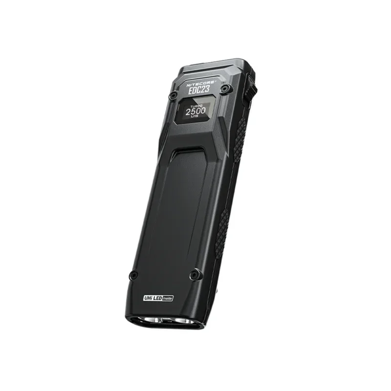 NITECORE EDC23 USB-C linterna táctica recargable pantalla OLED 2 * LED 2500 lúmenes bolsillo pequeña antorcha EDC batería de Li incorporada
