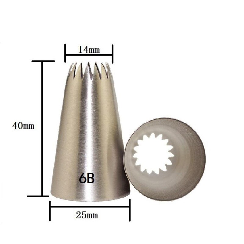 Rvs Nozzle Cake Decorating Tips Schrijven Buis Icing Nozzle Bakken &amp; Gebak Gereedschappen Cupcake Bakken Tools 6B