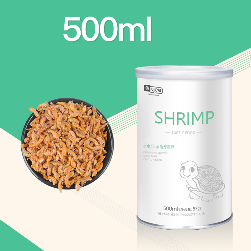 YEE Turtle Tortoise Reptile Food Skewers Fish Granules Dried Shrimp Mealworm Aquarium Fish Food Feed: Dried Shrimps 500ml