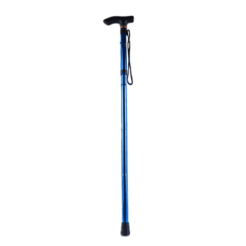 Walking Stick Hiking Trekking Poles Trail Ultralight 4 Section Adjustable Canes Aluminum Alloy Folding Walking Stick: B blue