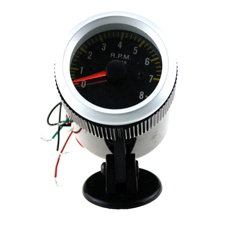 52mm LED Speedometer Carbon Fiber Surface Tachometer 0-8000 Rpm Gauge