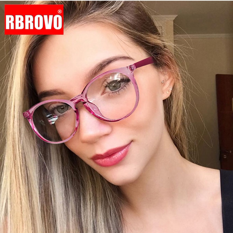 Rbrovo rundt retro brillestel kvinder mænd rundt klart brillestel til kvindelige briller vintage brillestel okular