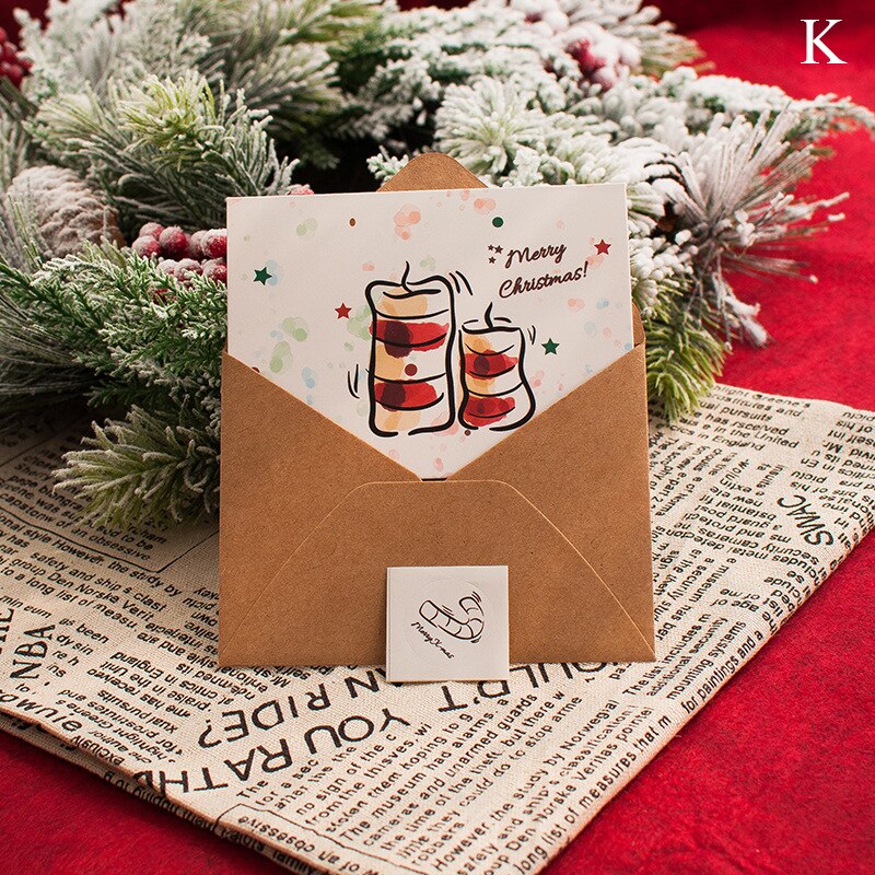Tarjeta de felicitación navideña creativa, Año , tarjeta postal, de Navidad, de amigos, decoraciones, tarjetas postales: K