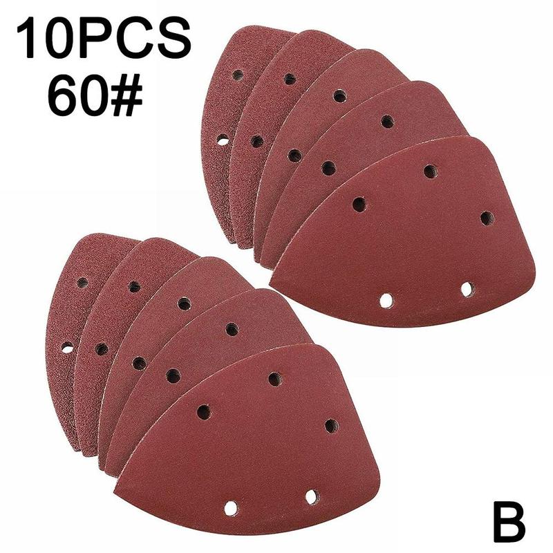 10 Stuks Voor Bosch Psm 100A Aluminium Oxide Muis Schuren Lakens Vlakschuurmachine Detail Palm Pads Schijven Schuurpapier Schuurpapier: B