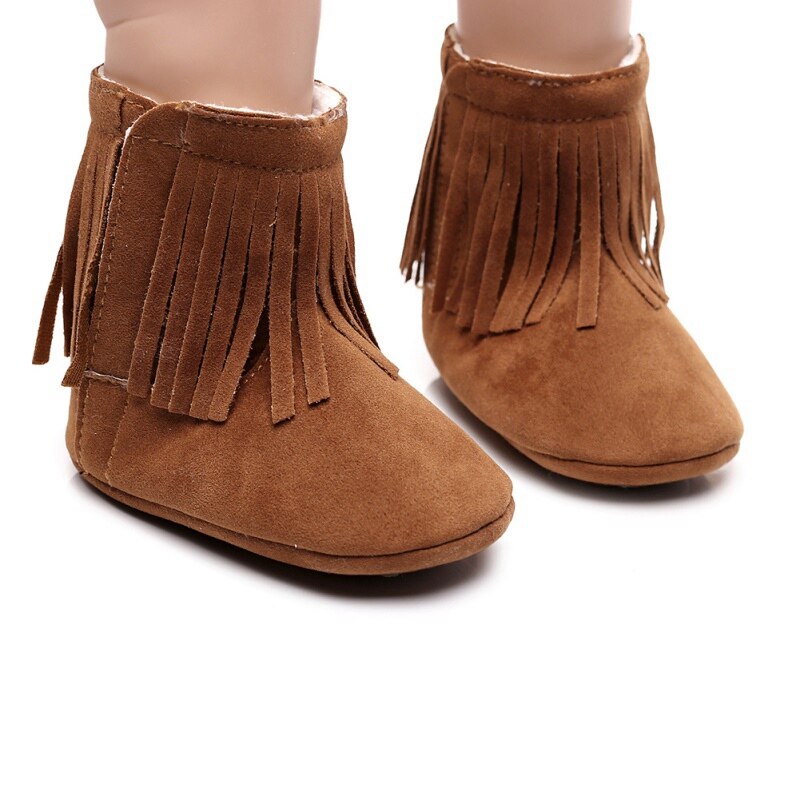 bébé bottes de neige -né bébé fille garçon enfants solide frange chaussures infantile enfant en bas âge à semelle souple anti-dérapant bottes 0-24M Bebe mocassins: C / 0-6 mois