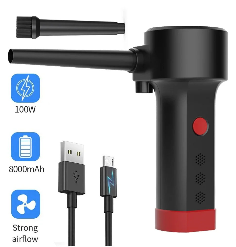 Elektrische Luft Staubtuch aufladbare, Druckluft Dosen USB,kabellos Luft gebläse Reinigung Staub, Laptop Reiniger, Computer PC konserven luft: verrotten