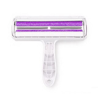 1Pc 2-Way Pet Hair Remover Roller Verwijderen Hond Kat Haar Van Meubels Zelfreinigende Lint Huisdier haar Bont Verwijdering Een Hand Bedienen: Purple