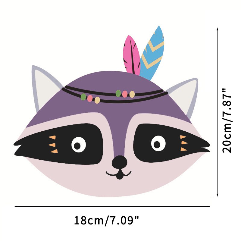Style nordique enfants chambre ornements dessin animé animaux renard bébé chambre berceau décor enfant dessin animé Animal tête mur décor enfant: 17