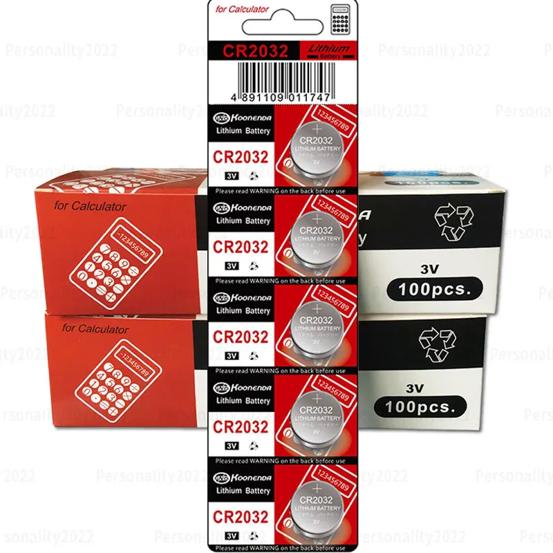 5 pces-50 pces cr2032 bateria de célula de botão 3v baterias de lítio 2032 br2032 para chaves de relógio calculadora controlador temporizador luzes led