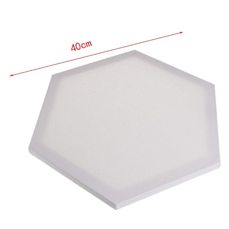 Hexagon Wood Framed Artist Blank Art Canvas Boards For Acrylic Oil Painting: 40cm