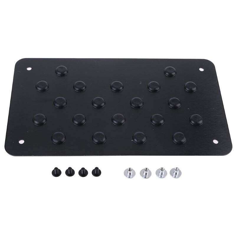 Aluminum Car Floor Mat Patch Non-slip Heel Plate Footrest Carpet Pedal Pad U90C