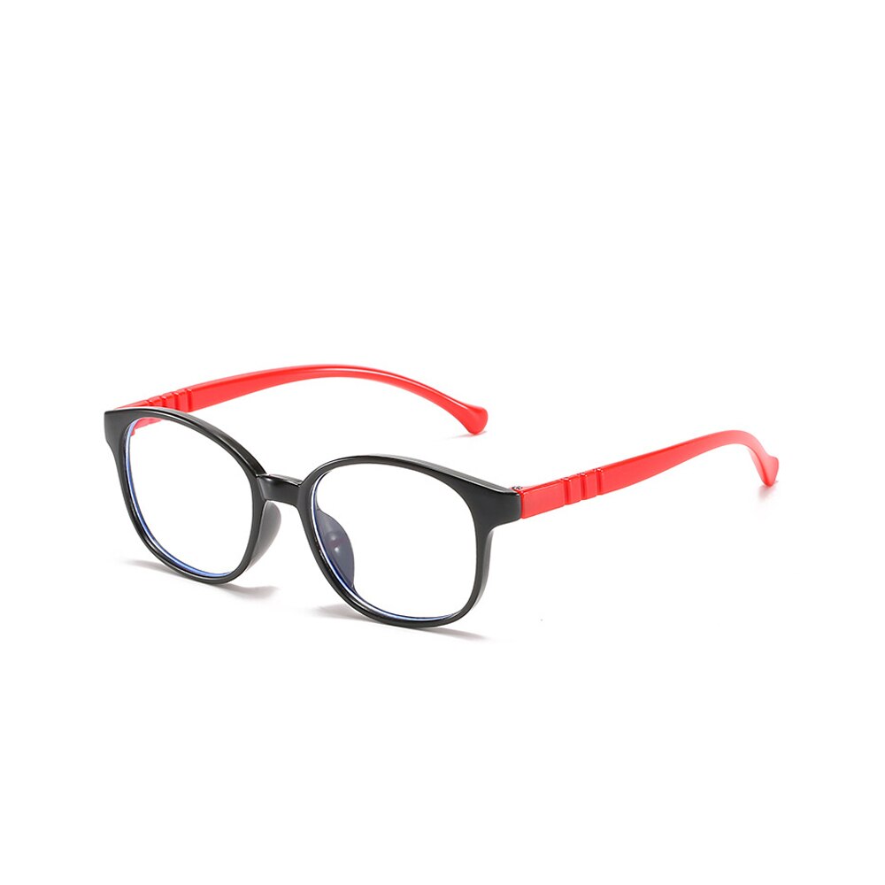 Gafas cuadradas de luz azul para niños y niñas, montura óptica, bloqueo transparente, antirreflectante, UV,: blackred