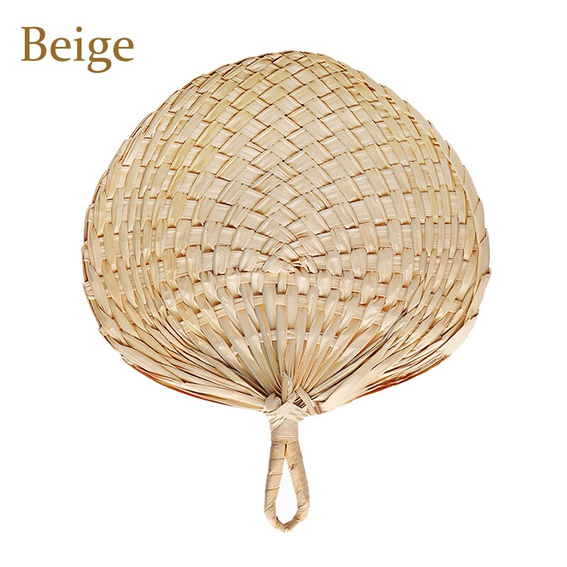 Chinese Style Handmade Fan Retro Natural Bamboo Braided Fan Summer Cooling Hand Fan Art Crafts Woven Fan Home Decorations: Default Title