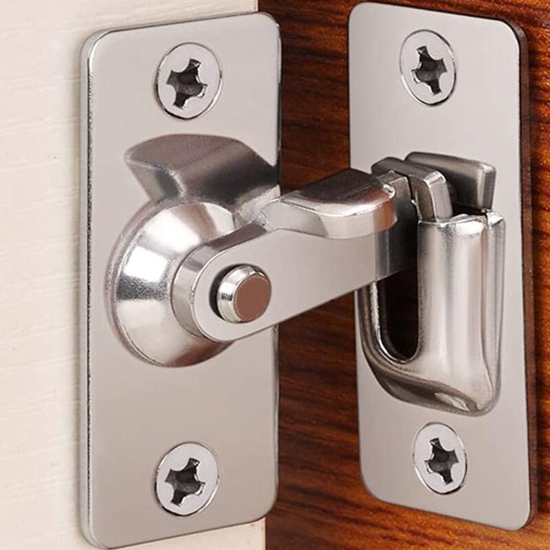 90 Degree Door Buckle Latch Stainless Steel Right Angle Lock Sliding Door Door Right Angle Window Bathroom Door Latch