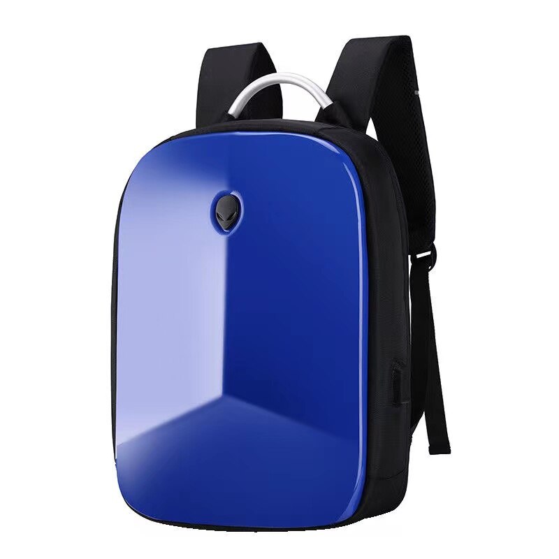 Crossten zaino di protezione multifunzionale in PVC impermeabile con guscio rigido con porta di ricarica Usb borsa per Laptop da 16.6 "con blocco a combinazione: Blue