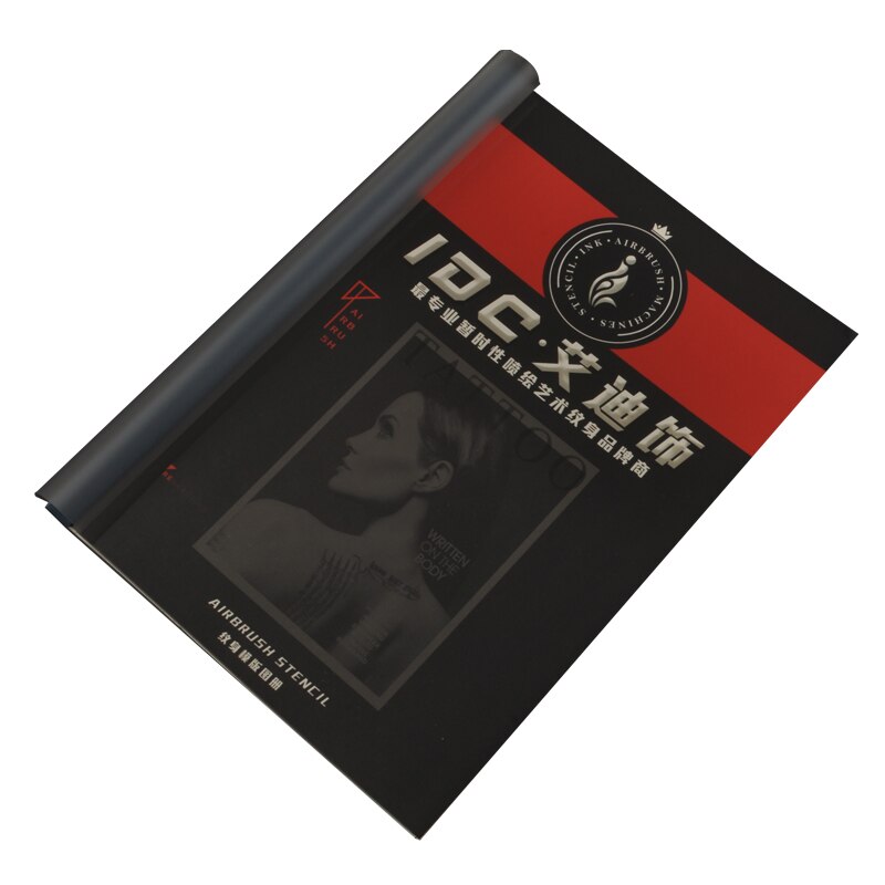 Plantillas de tatuaje en aerosol, pintura de arte corporal para maquillaje temporal con aerógrafo, patrón de brazo de 75 Flores, cuaderno de plantillas de tatuaje al por mayor-7