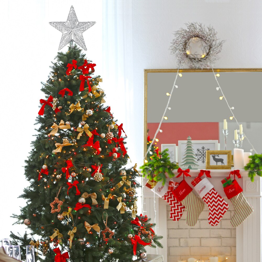 1Pc Exquisite Iron Art Christmas Tree Ornament Tree Star