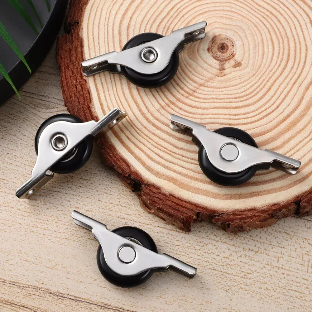 4 pezzi per porta scorrevole con rotelle a rulli, puleggia per armadio, guardaroba, finestra, ruota portante ﻿ Ferramenta per mobili