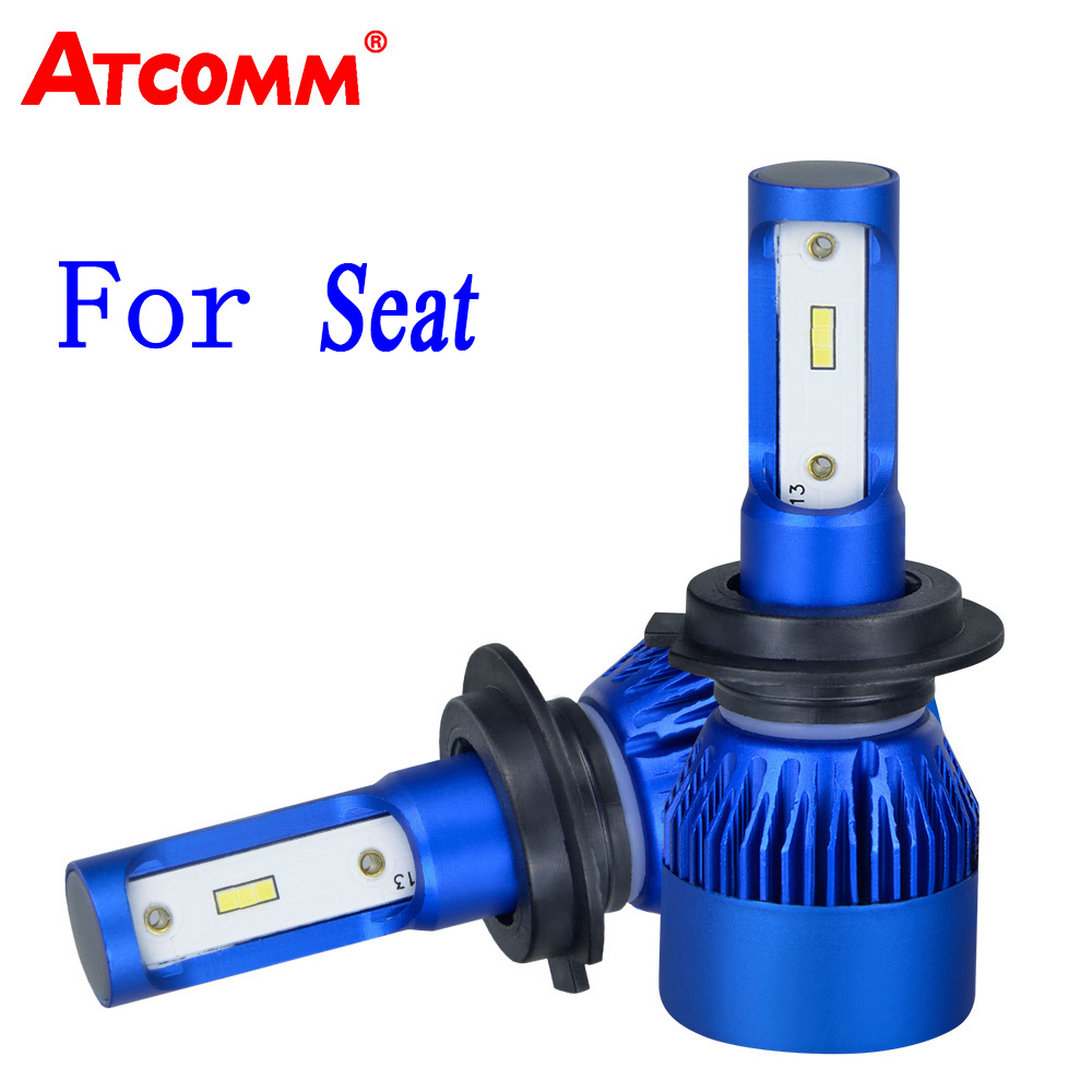 ATcomm 2PCS Auto H3 LED H7 Lamp H1 H11 9005 9006 6500K Wit CSP 10000Lm 12V Auto lamp Voor Seat/MARBELLA/ALHAMBRA/ALTEA/ARONA