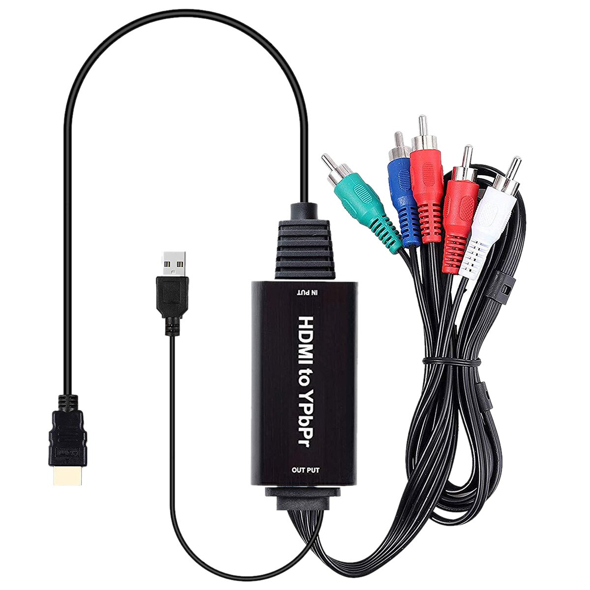 Hdmi Naar Ypbpr Converter Adapter 5RCA Rgb Ondersteuning 1080P Kleurverschil Hdmi Converter Rgb Naar Hdmi 1.8M adapter