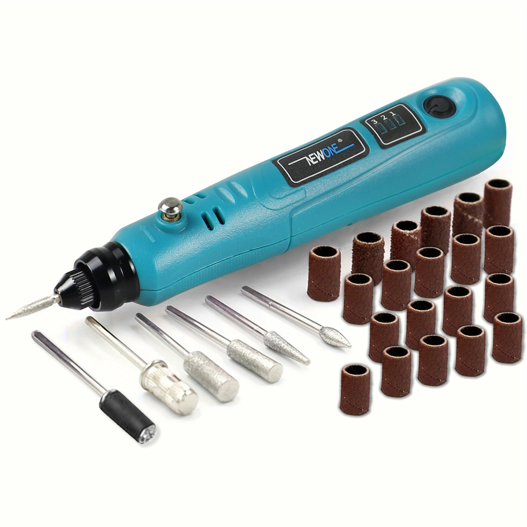 3.6V Mini Cordless Rotary Tool Kit, USB Charging 3-Speed Multi-Purpose Power Rotary Tool For Sanding, Polishing, Etching, Engrav: Beige