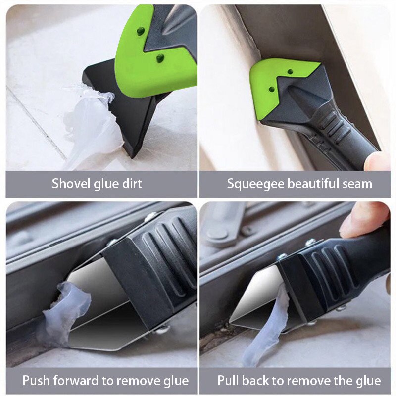 5in1 Silicone Remover Sealant Caulk Finisher Grout Scraper Kit Multifunctional Rubber Shovel Floor Mould Removal Spatula Tool