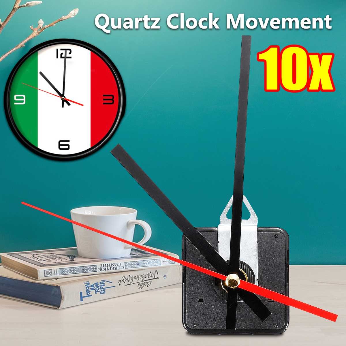 5/10pcs 18.5mm Quartz Silent Clock Movement Mechanism Module DIY Kit Hour Minute Second Without Battery Home Household: 10pcs
