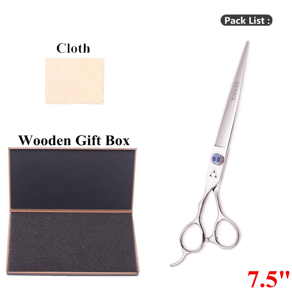 7.0 7.5 Hair Scissors Left Handed Hair Cutting Shears Dog Scissors 440C Hairdressing Pet Grooming Scissors 8003#: 8003 Yin Ping 7.5 HE