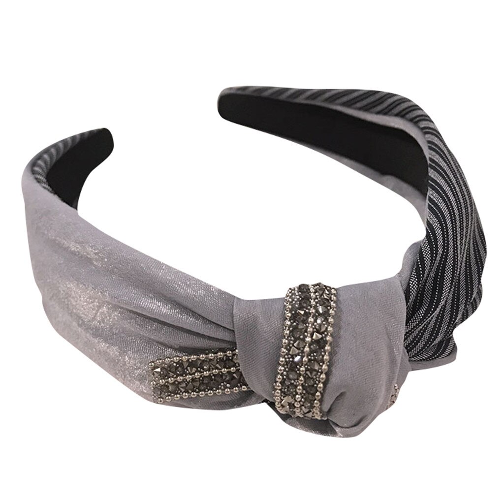 Randigt prickigt pannband för kvinnor vintage elastiskt hårband turban huvudinpackning klassisk kors huvudbonad håraccessoarer ya