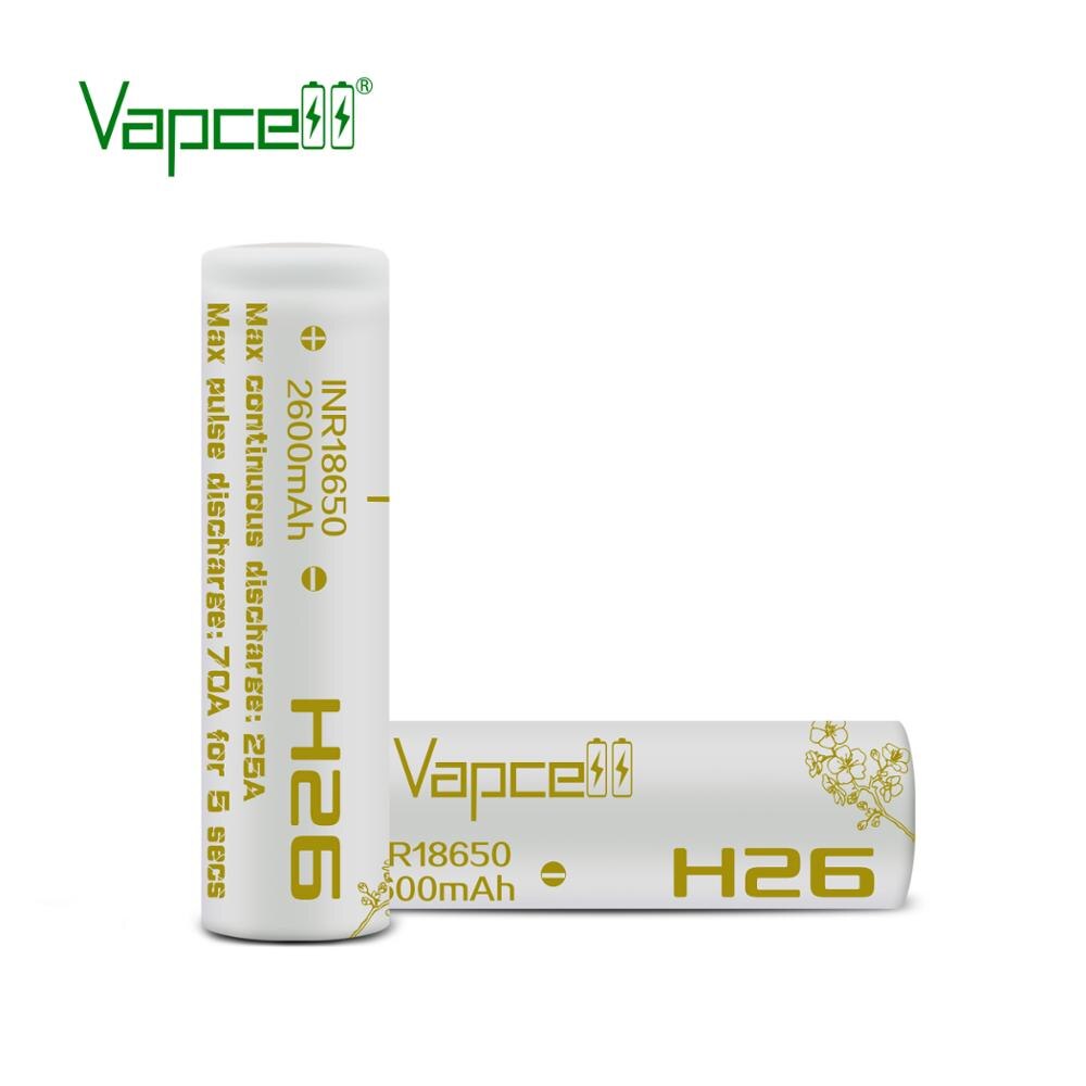Vapcell 18650 2600mAh 25A H26 Rewrap molicel p26a beats VTC5A equal VTC6A/20S 3.7v li-ion rechargeable batteries
