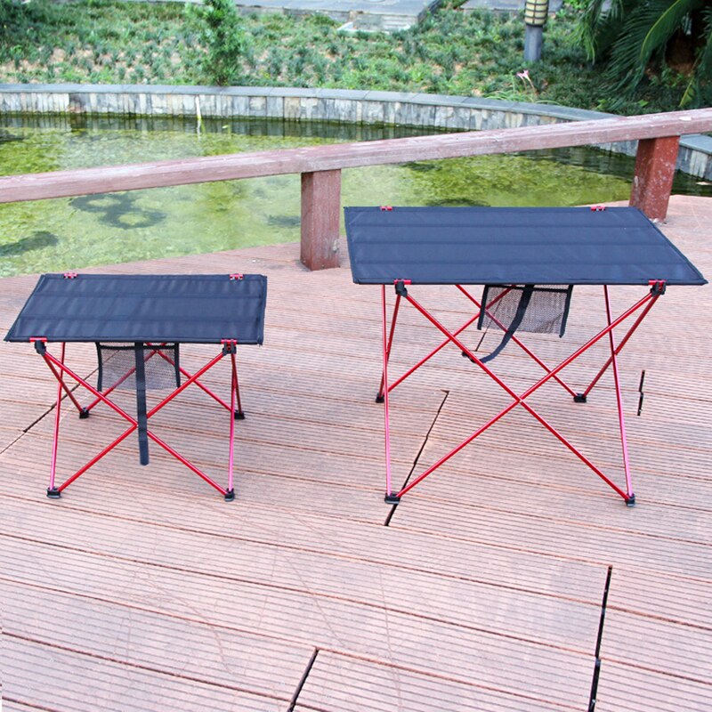 Bærbar udendørs 6061 aluminiumslegering folde bord ultralet sammenklappeligt picnic skrivebord sammenfoldeligt camping møbler computer bord