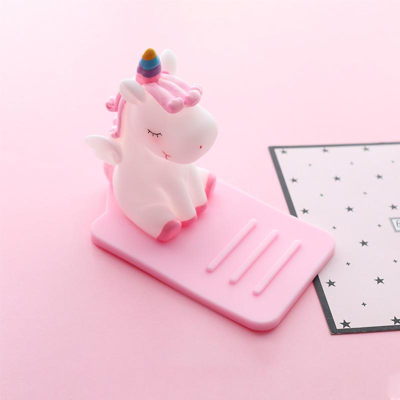 Cute Universal Phone Holder Cell Phone Mount Cartoon Phone Stand Smartphone Bracket for iphone holder: Pink