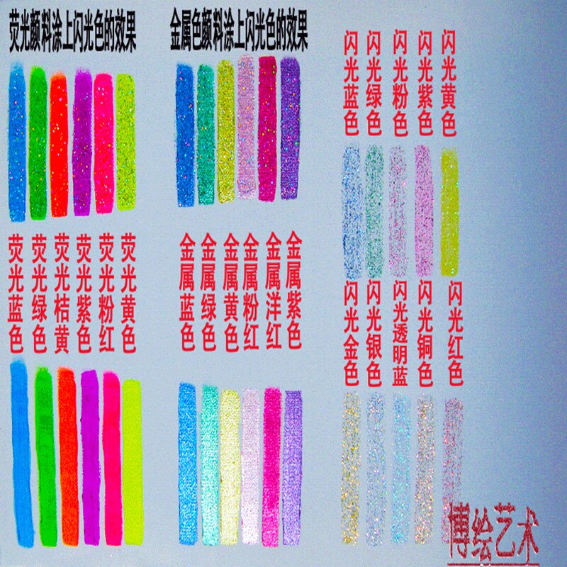 Montmarte metal fluorescent color acrylic paint, hand painted wall, flash gels, painted paints