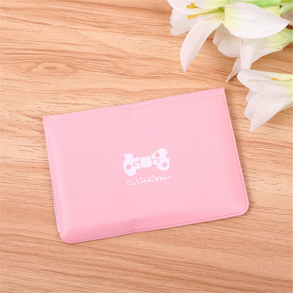 1Pc Pu Leer Functie Bits Card Case Visitekaarthouder Mannen Vrouwen Credit Paspoort Card Bag Id Passport Card portemonnee: Pink