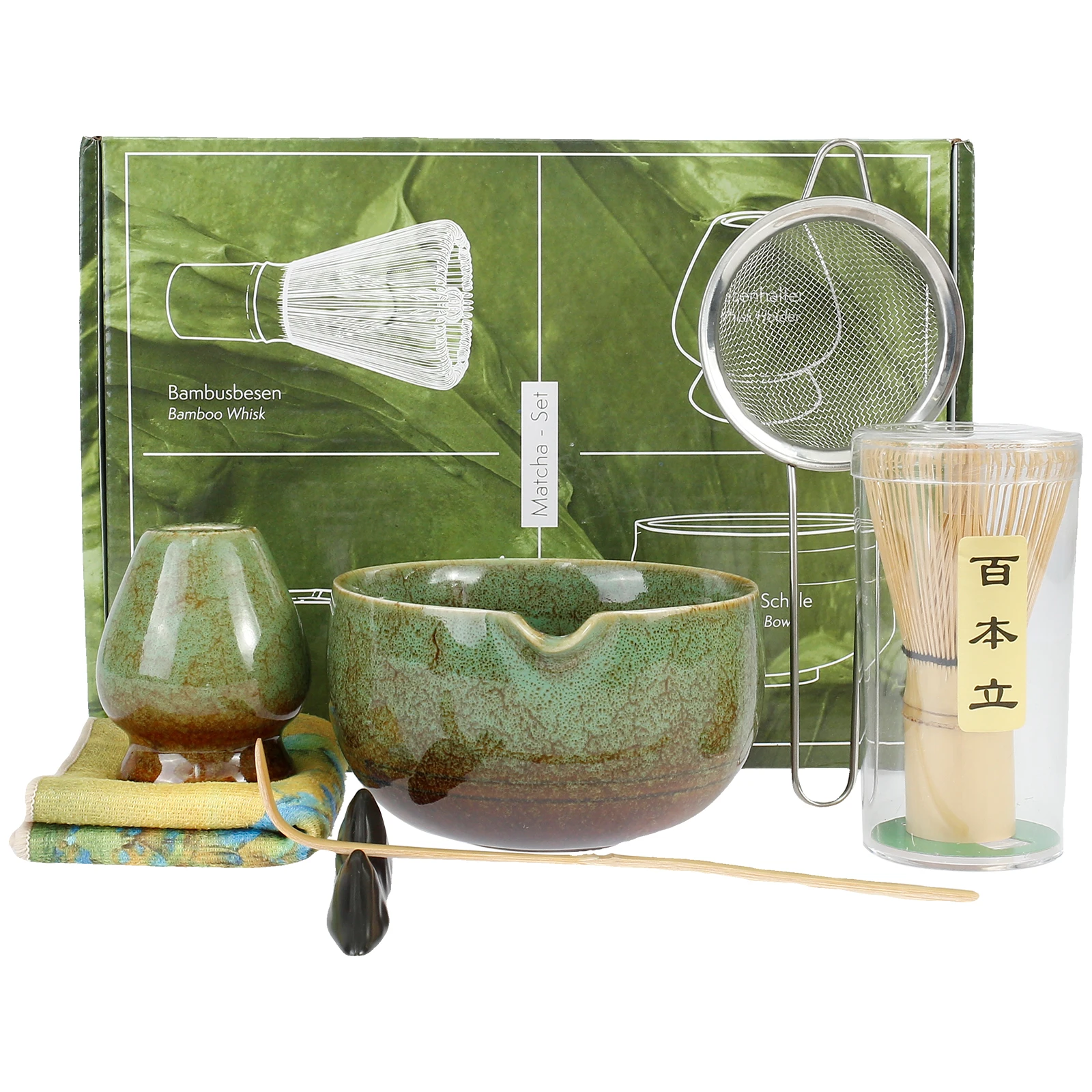 Matcha-garde-set schoon te maken Matcha-theeservies Veelzijdige Matcha-garde en komset Stevige Matcha-kit Inclusief Matcha-komset: Default Title