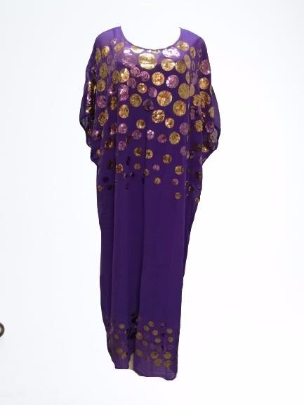 Dashiki Afrikaanse Jurken Voor Vrouwen Afrikaanse Losse 2 Stuk Vrouwen 3/4 Mouw Dashiki Jurk Voor Lady: Paars