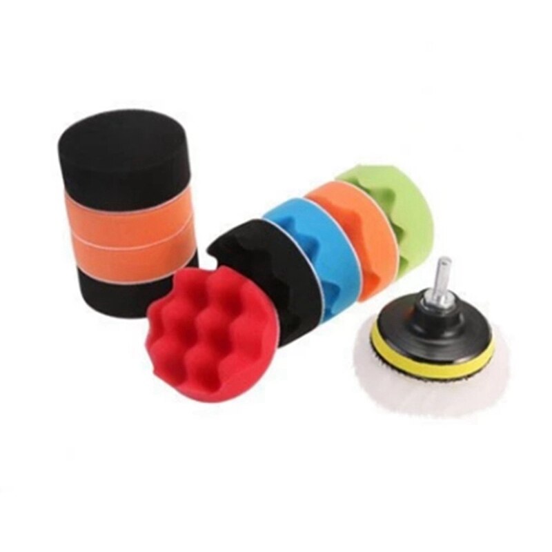 6 Inch Car Polishing Waxing Sponge Wheel Polishing Disc 12 Piece Set Sponge Auto Care Polishing Pad Drill M14 Adapter