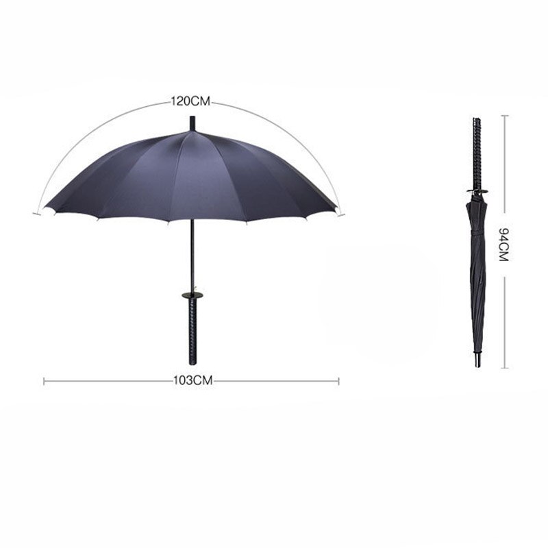 Long Handle Umbrella Japanese Samurai Sword Sunscreen Waterproof Summer Umbrella Semi-automatic Umbrella 8-24K Strong Umbзонт