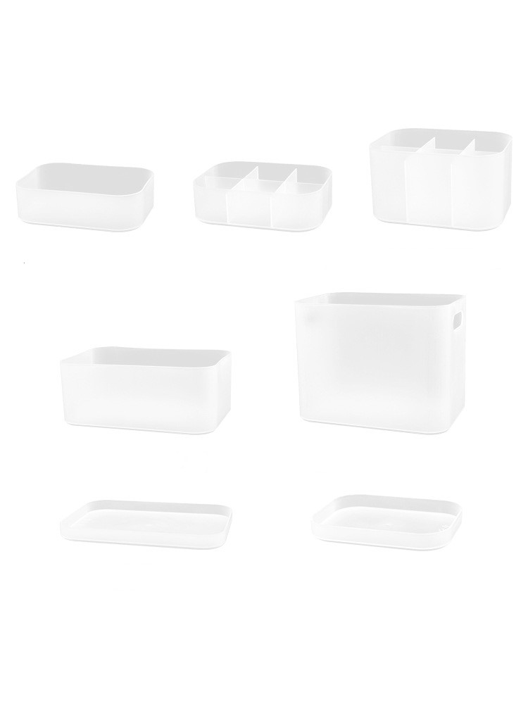 Plastic Makeup Organizer Dull polish Jewelry Box Cosmetic Organizer Makeup Box Lipstick Makeup Storage Bathroom Table Organizer