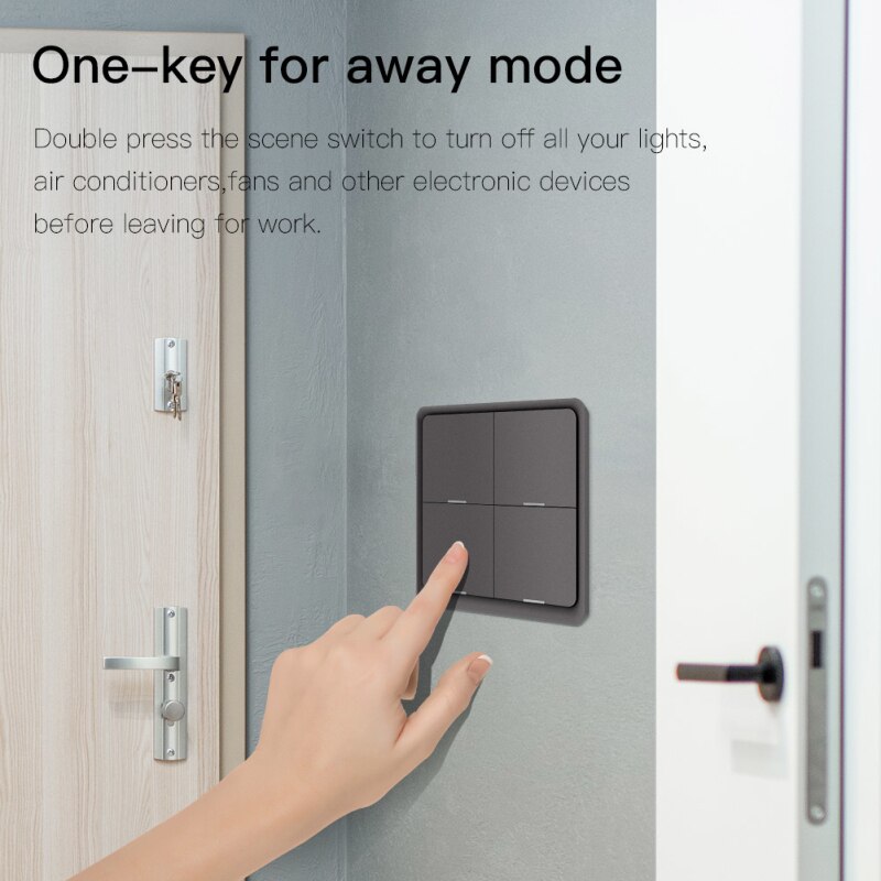 Smart Home Tuya Zigbee Wireless Smart Switch 4 Gang Remote Control Scene Switch Home Assistant Light Lamp Controller