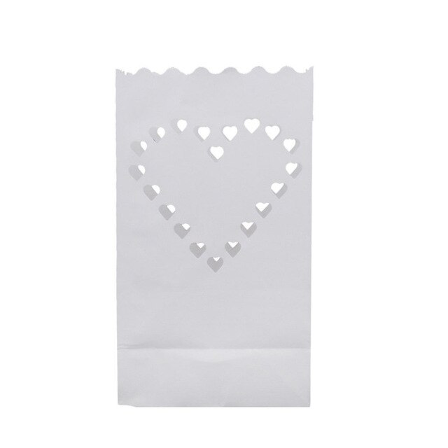 Lanterne de Festival sac de bougies en papier | Bougies d'éclairage extérieur pour décorations de mariage, fournitures pour fête, 4 modèles: Big love