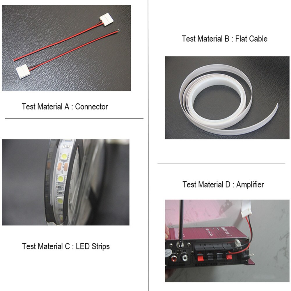 5PCS Flat Cable Connector Self-Adhesive Speaker Wire Narrow Connector 90° Corner LED Cable Power Cord For Speaker LED Power Cord