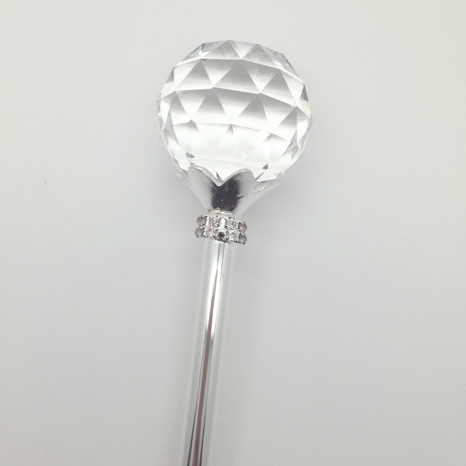 Cosplay Beauty Pageant Props Crystal Ball Scepter Magic Fee Stok Wandelstok Bruiloft Props Prinses Scepter: Zilver