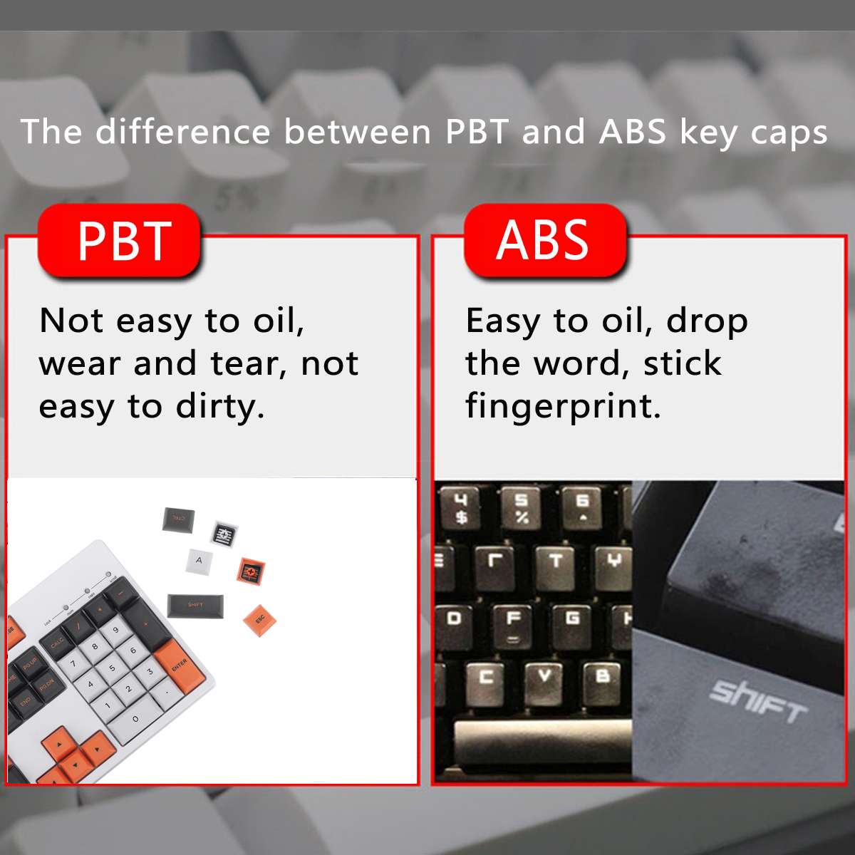 FEKER 61 Keys 104 Keys PBT Sublimation Keycaps Thermal Sublimation Process DSA Height