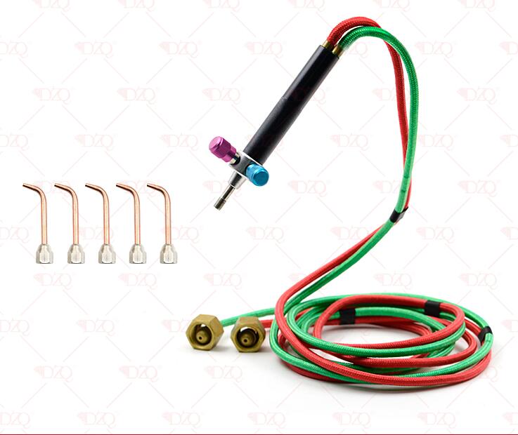 Petit Smith torche à gaz Mini soudure coupe soudeur bijoux outils avec 5 embouts buse or oxygène fondant torche allumage léger