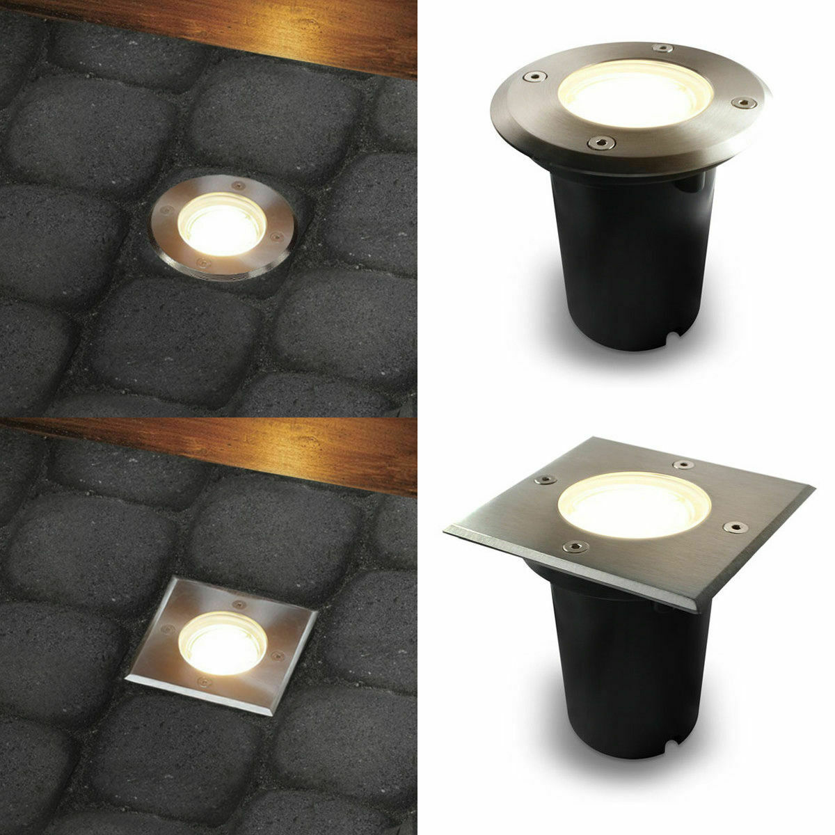 LED In-ground Light AC220V Buried Lights GU10 Waterproof IP67 Outdoor Recessed Spot Ground Lamp Underground Floor Lamps